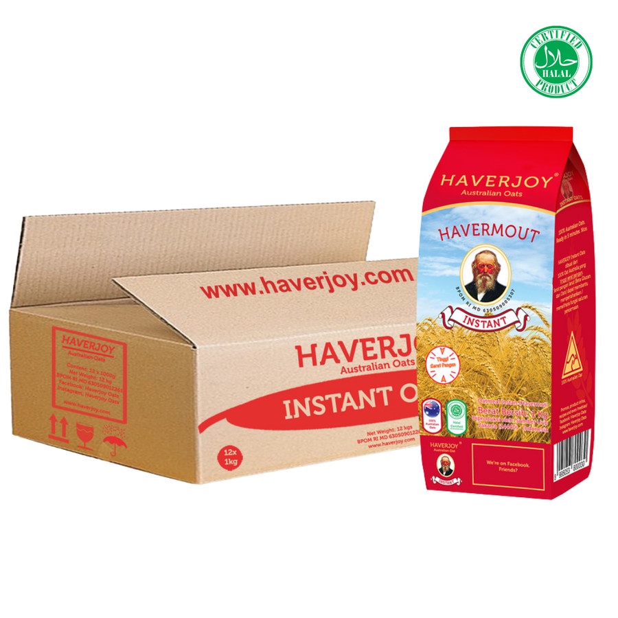 

Haverjoy Hovermout Instant Oats 1 kg (1 dus) - Australian Oats