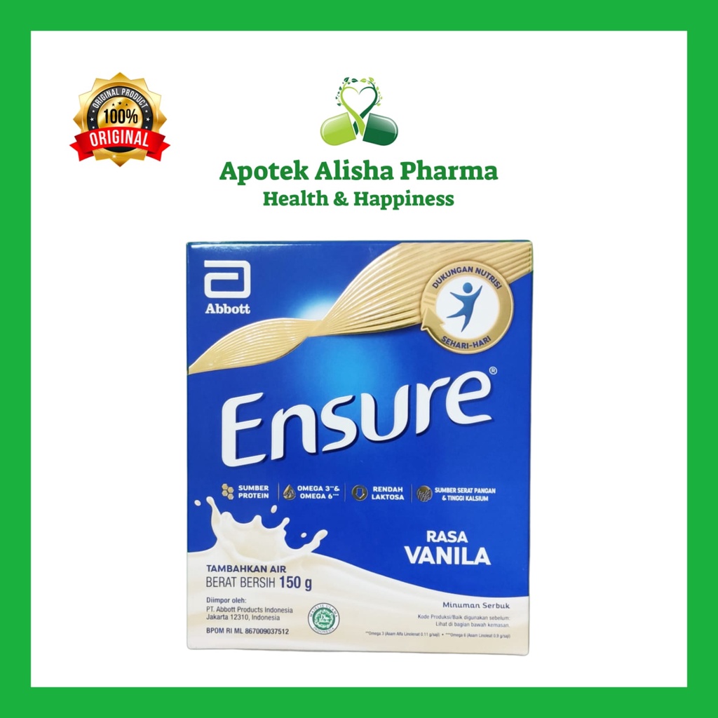 ENSURE 150 gr &amp; 400 gr &amp; 900 gr - Susu Nutrisi Tambahan / Selingan Membantu Memenuhi Kebutuhan Nutrisi Harian Orang Dewasa