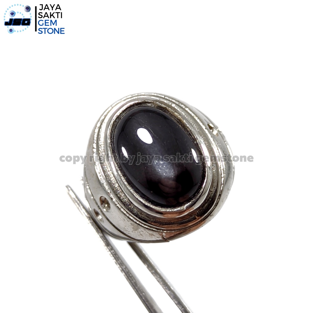 Natural Batu Akik Black Safir Star Minimalis BSS01
