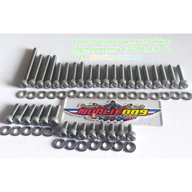 Baut L Stainles Baut Bak Mesin Bak Kopling Bak Magnet Ninja R SS Ninja RR New OLD ZX