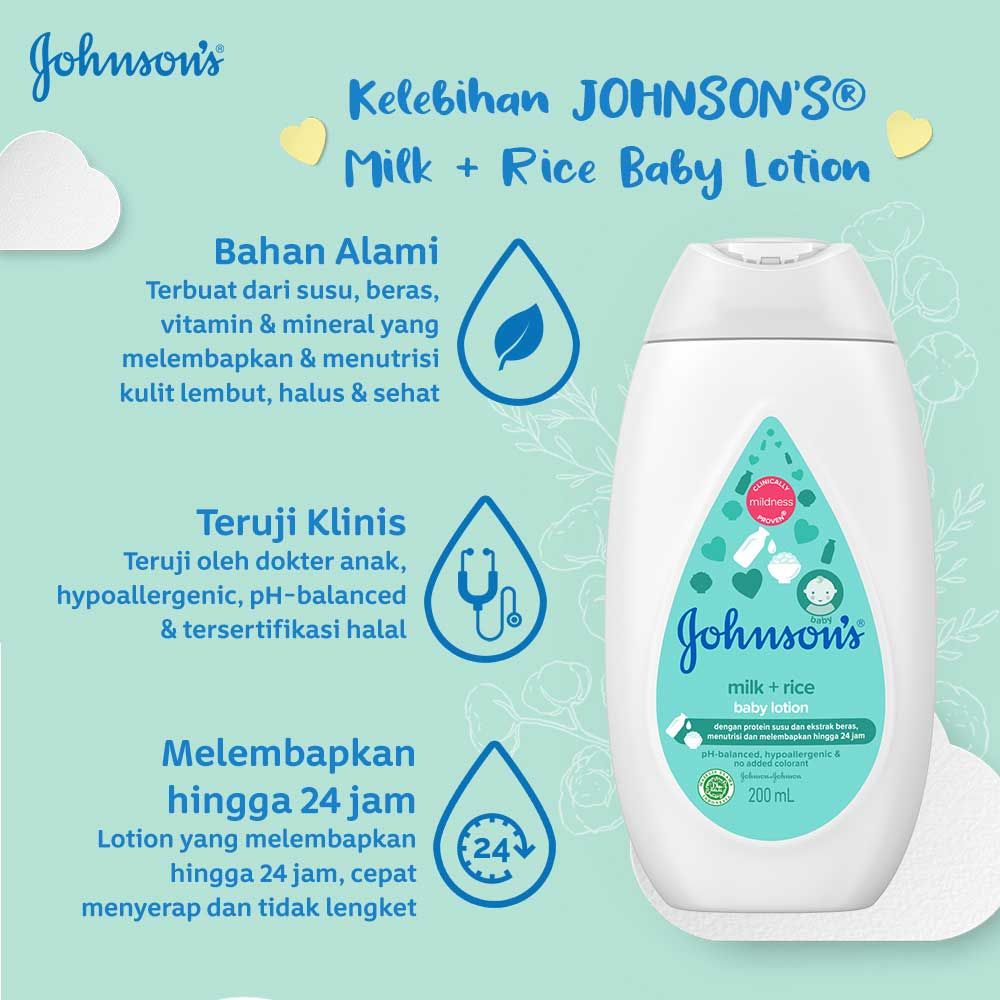 ♥BabyYank♥ Johnsons Baby Lotion CottonTouch Face &amp; Body / Milk Rice / Regular Pink / Bedtime 100ML 200ML