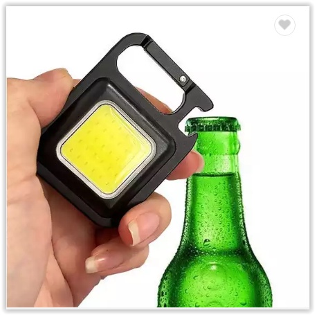 READY mini cob keychain lampu senter LED portable light USB rechargeable LED dengan gantungan kunci ini