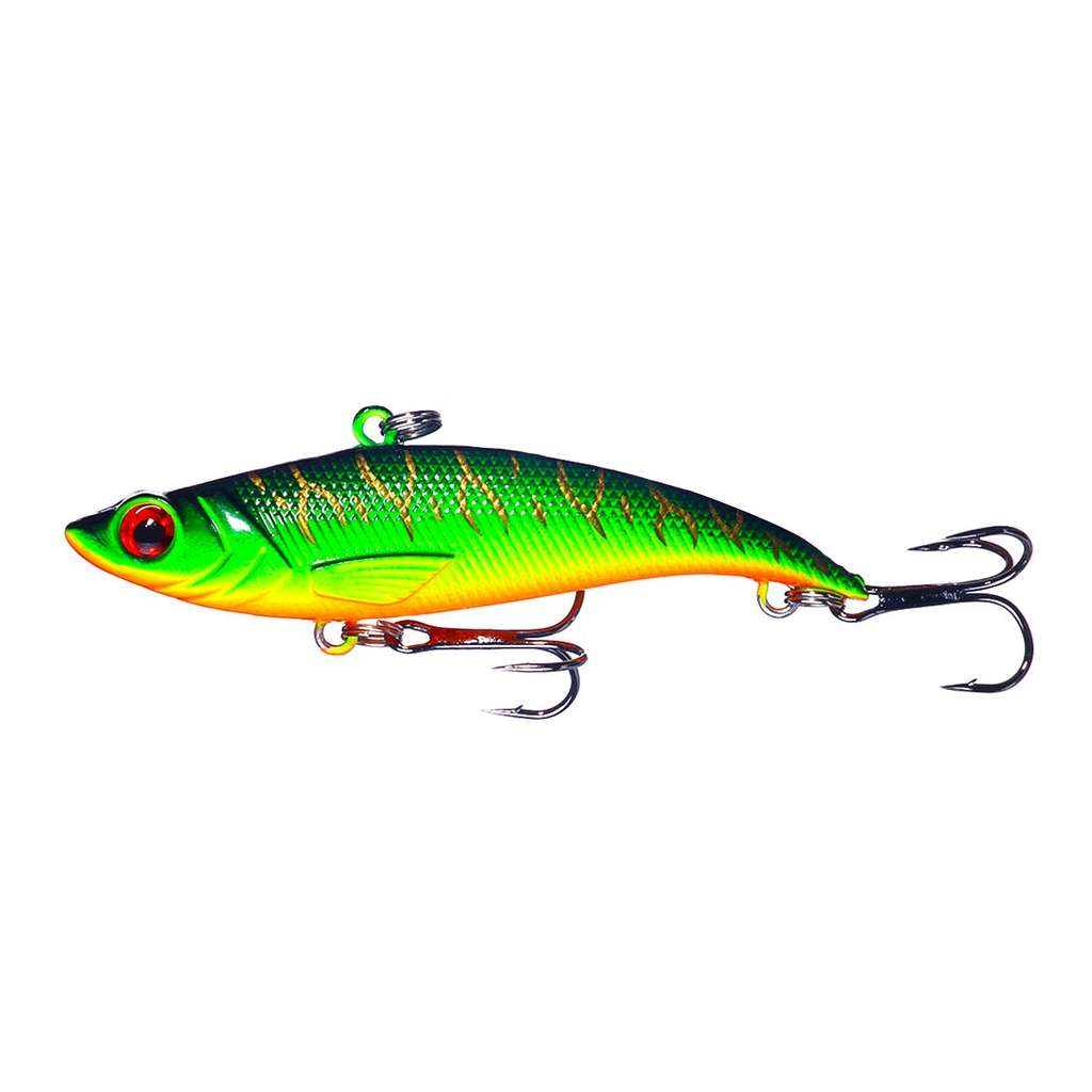 Hengjia 1pc Umpan Pancing VIB Casting Fishing Lure Tiruan Bentuk Ikan 7.5cm / 12.8g Sinking Bait Bahan Plastik Rattling Vibration Bait Fishing Gear