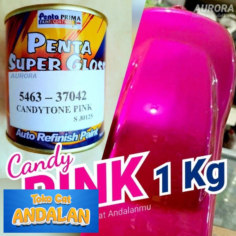 

Toko Cat Andalan - Cat Penta Super Gloss Candytone Pink 1Kg Candy Tone Merah Muda/ Duco Sepeda Motor Mobil Semprot Kendi Kenditon Duko Diko 1 Kg Kilo Toko Cat Andalan Motor dan Mobil