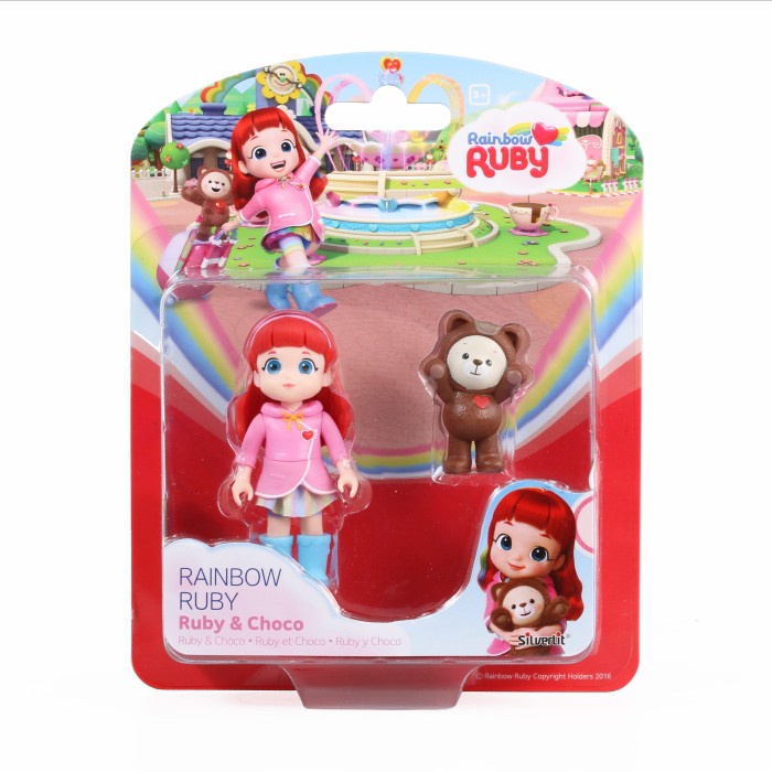 Action Figure Rainbow Ruby Figurine Ruby & Choco Rr-89022 Mainan Anak Original