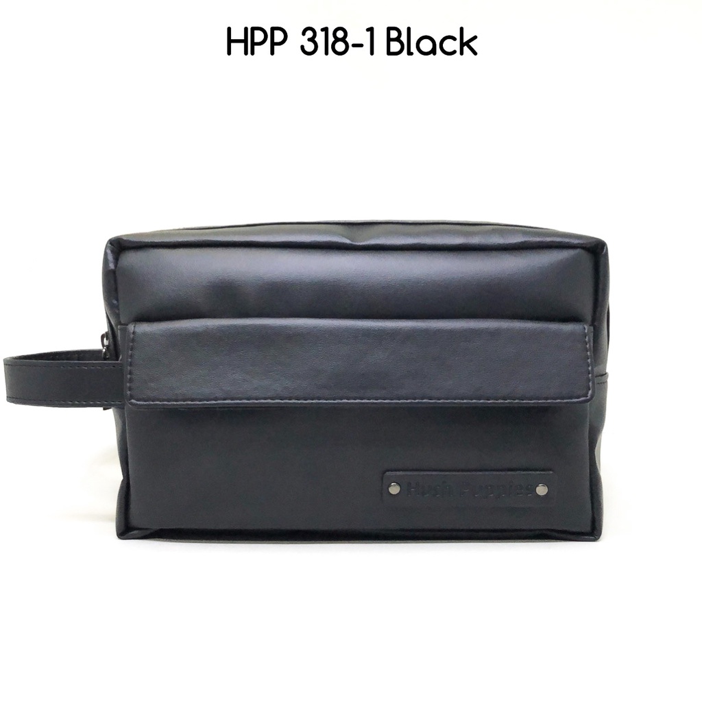 clutch pria hushpuppies 318-1 black premium quality best seller clutch cowok