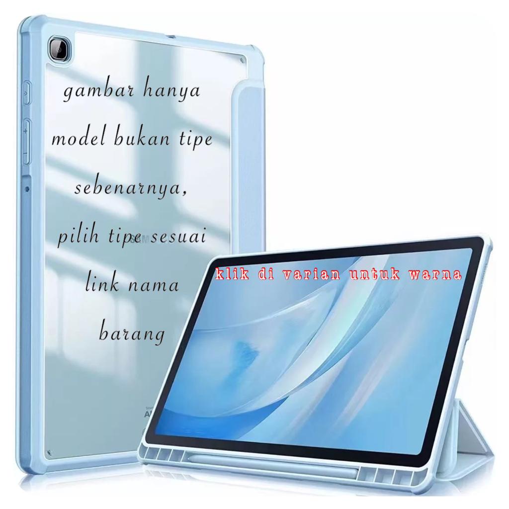 DETACHABLE MIKA FLIP CASE SAMSUNG Tab A7 Lite 8.7 inch (T220 / T225) / Tab A7 10.4 inch 2020 (T500 / T505) With PENCIL HOLDER BISA DI LEPAS