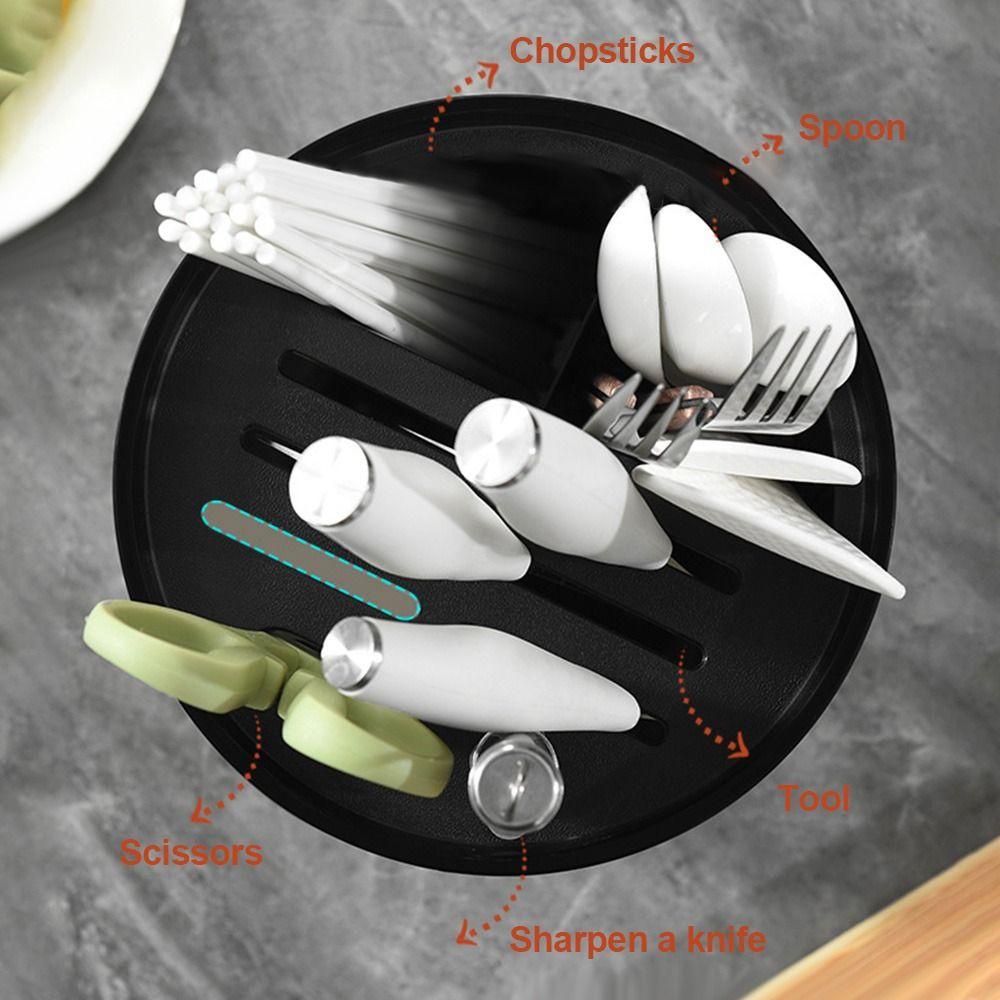 R-FLOWER Rak Penyimpanan Peralatan Masak Berkualitas Tinggi 360derajat Dapur Gadget Storage Box Rotary Sumpit Rak