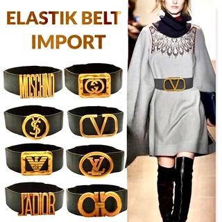 PROMO Belt wanita / Tali pinggang / Ikat pinggang wanita karet obi import elastik 7cm 435