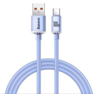 Baseus Crystal Shine Series Fast Charging 100W Data Cable USB-A to USB-C 1.2m 2m Garansi Resmi