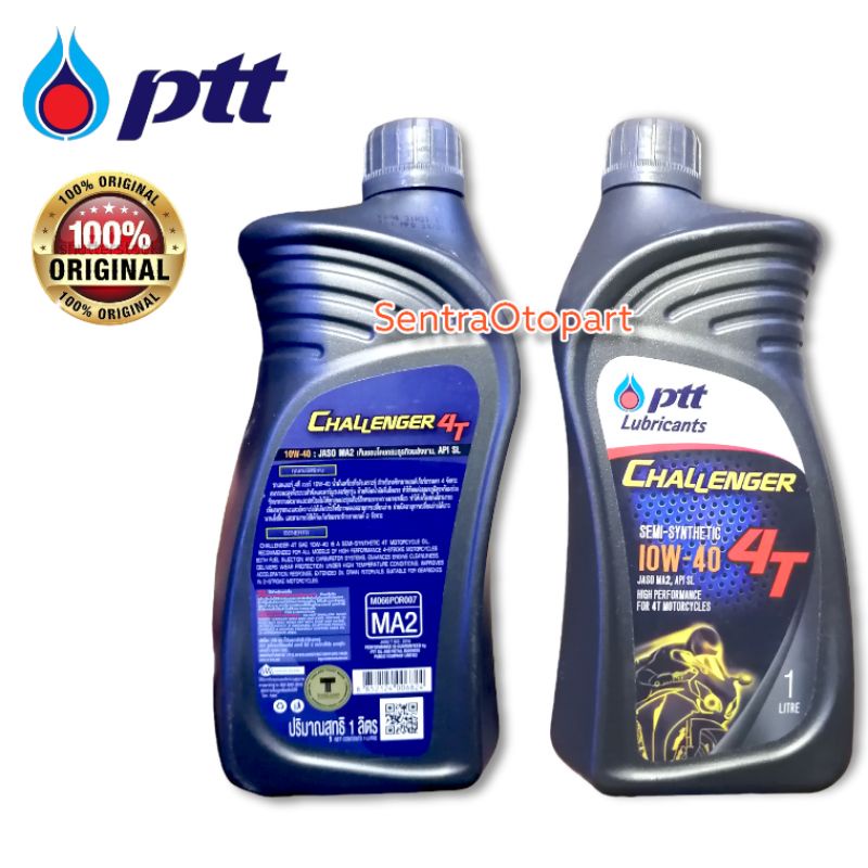 Oli ptt challenger semi synthetic 4t 10w 40 1000ml