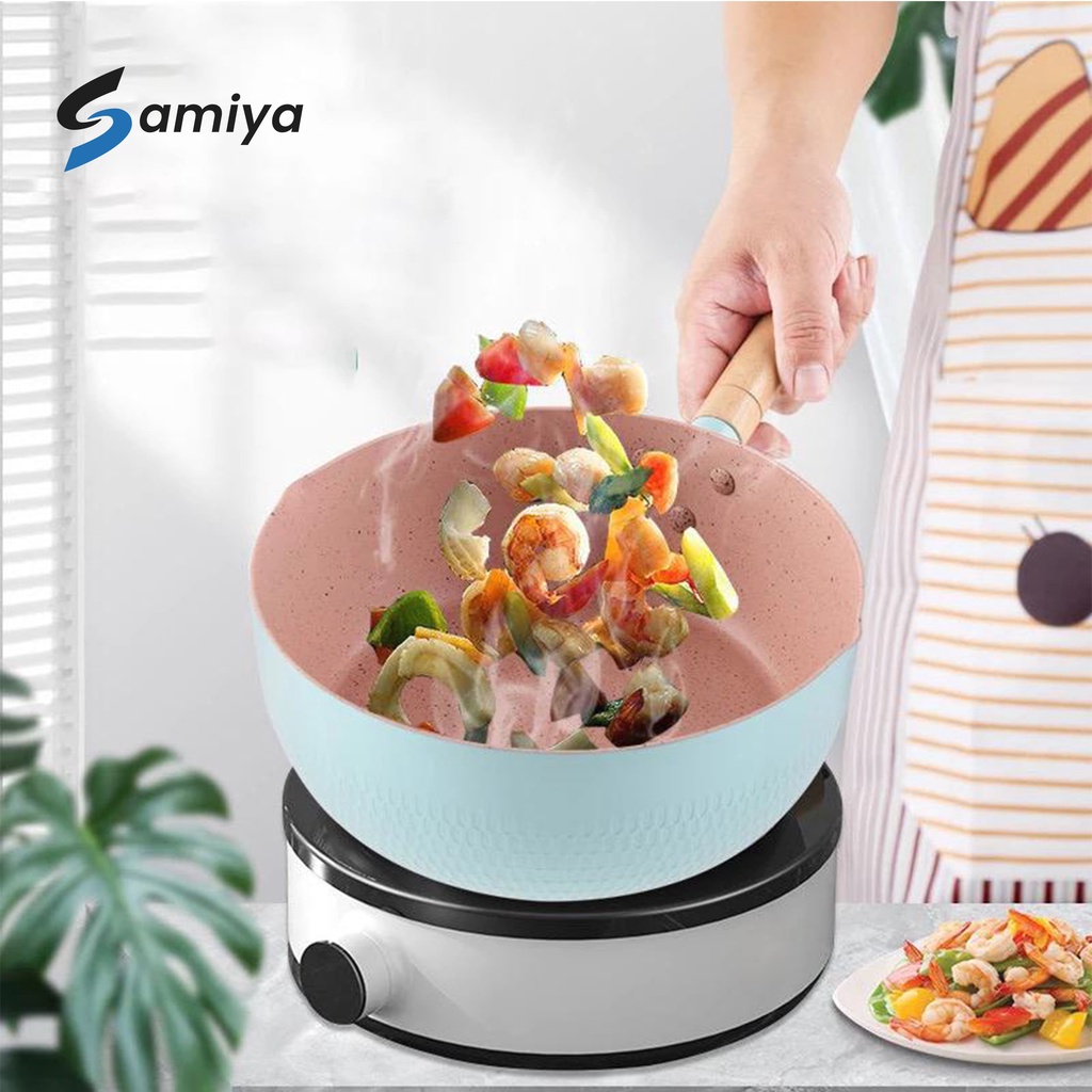 snow pan japanese style alumunium alloy stone non stick / panci masak serbaguna rebus tumis / panci masak aesthetic milk pot frying pan