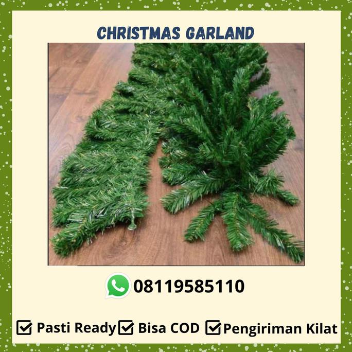 SALE Aksesoris Pohon Natal / Garland Natal / Daun Garland Hijau