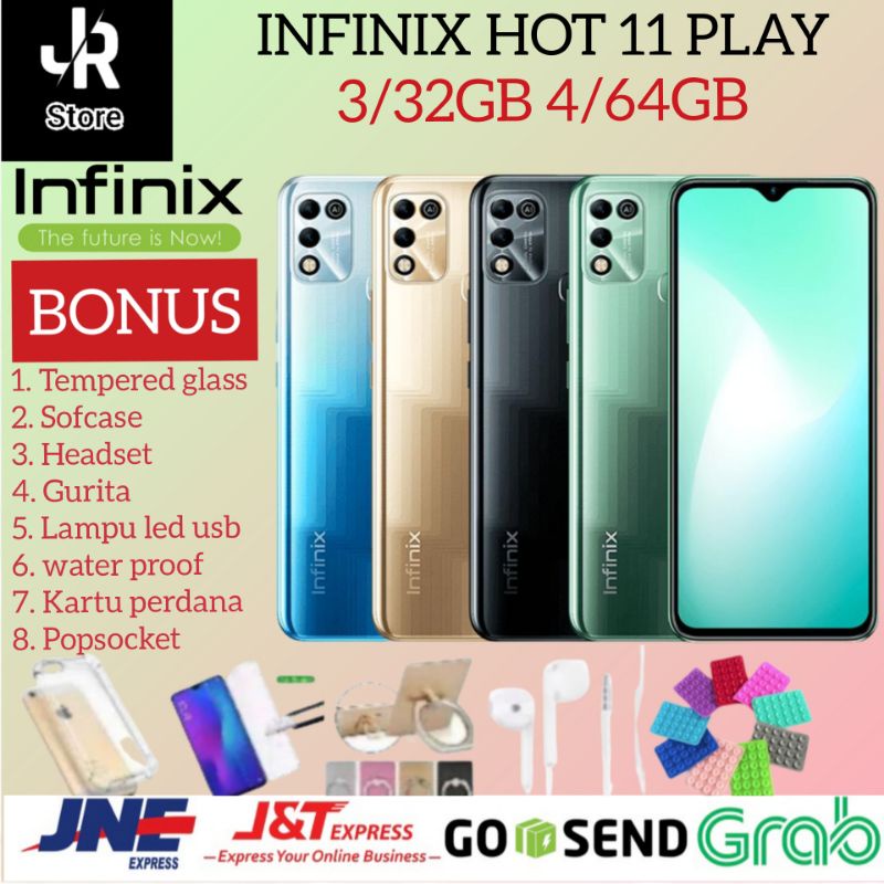 INFINIX HOT 11 PLAY 4GB 64GB 3/32GB GARANSI RESMI INFINIX INDONESIA