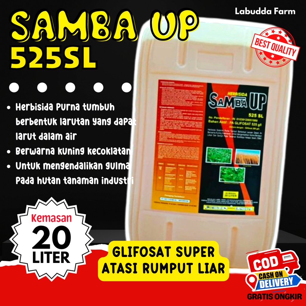 Samba Up 525SL 20 Liter Herbisida Sistemik - Obat Rumput Liar Ampuh Sampai Akar - Herbisida Glifosat