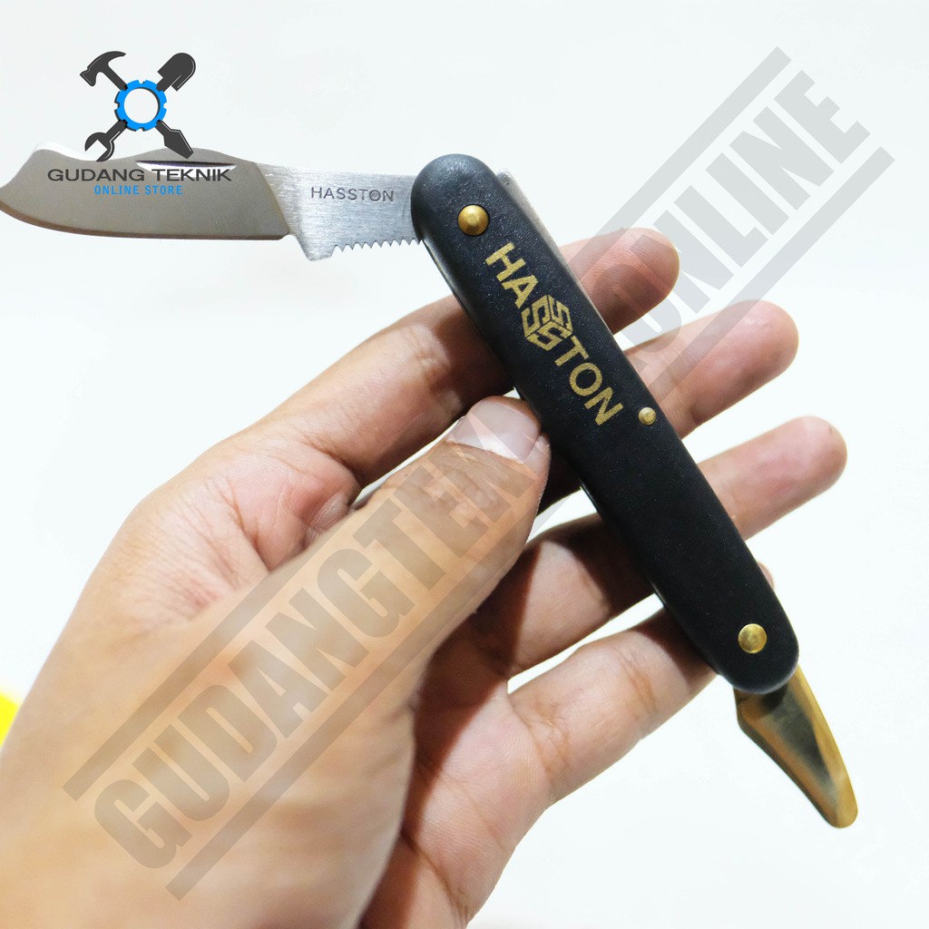 Pisau Okulasi Grafting Time 3020-111 HASSTON PROHEX / Pisau Grafting Okulasi Lipat Saku Stek Cangkok Ranting Pohon 3020 111 HASSTON PROHEX