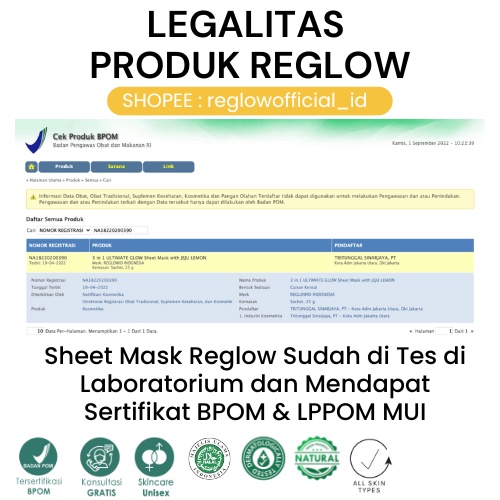 PAKET RESELLER Masker Reglow Skincare Original dr. Shindy 50 Pcs Kirim Seluruh Indonesia