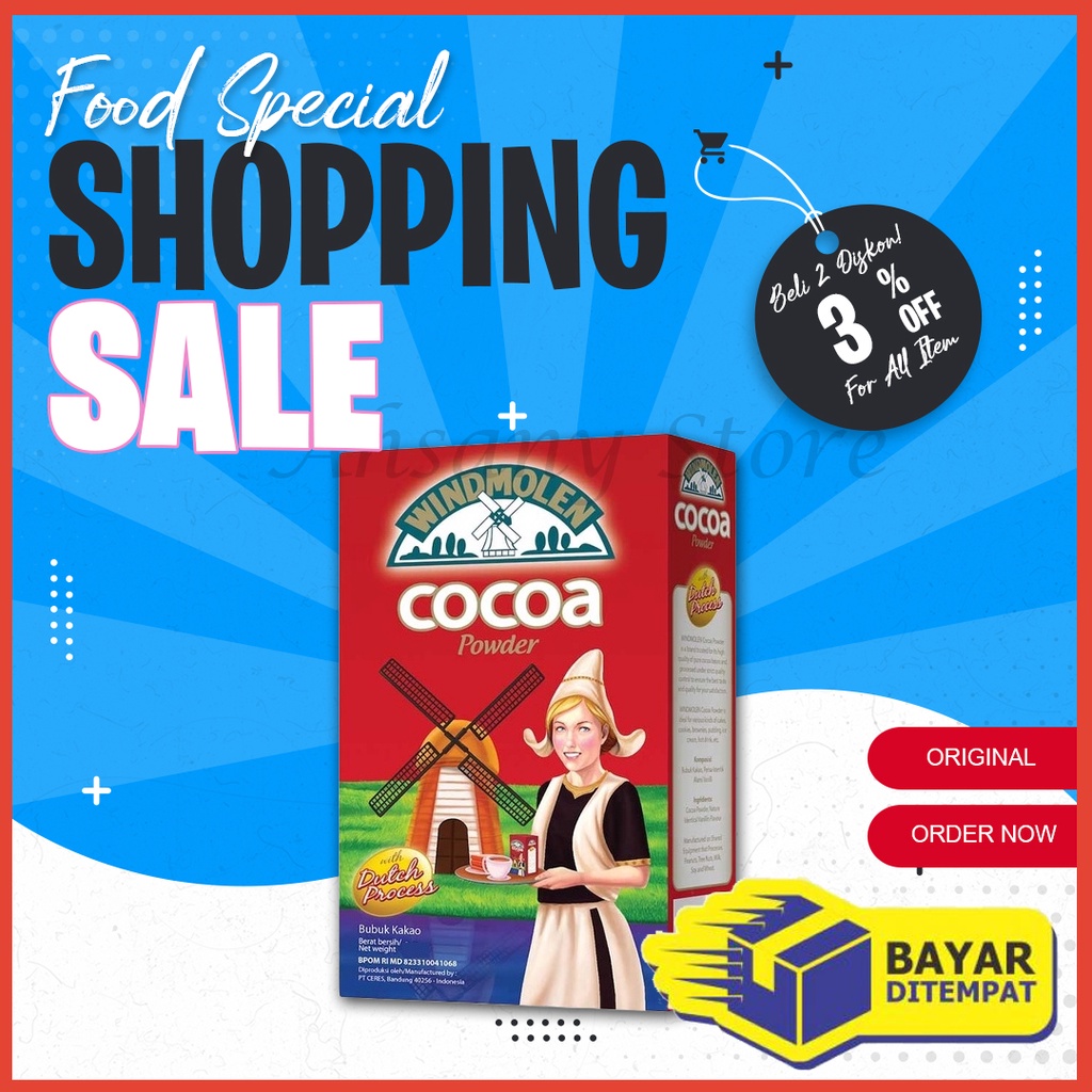 

Cokelat Coklat Bubuk Windmolen Cocoa Powder Murah 165gr