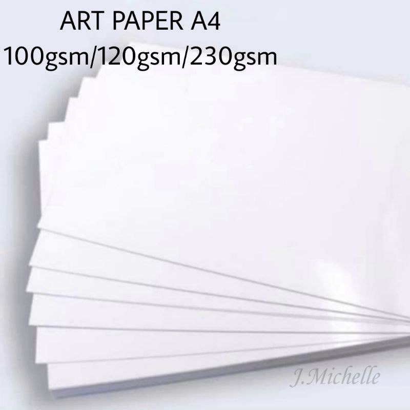 Jual Kertas Art Paper A4 100gsm/120gsm/230gsm Photo Paper A4 50