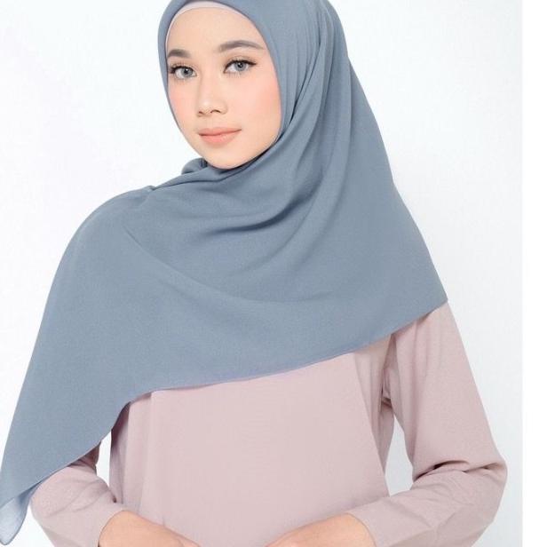 ZM Zaskia Mecca - Sana Dark Grey Hijab Kerudung Segi Empat