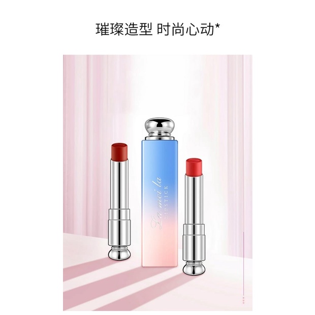 LAMEILA Bright Pink Lipstick Gradien Waterproof 8 Warna cjr 1008