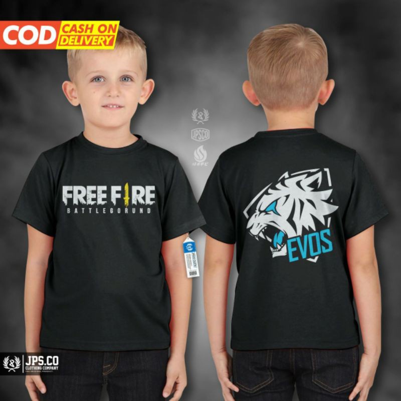 KAOS ANAK EVOS FREE FIRE BAJU EVOS GLO 222