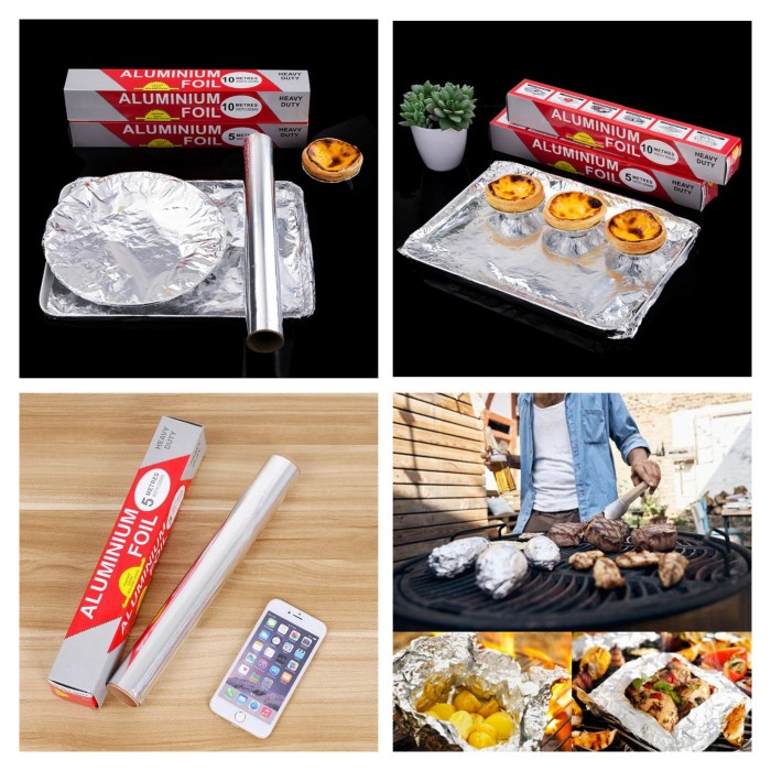 Aluminium Foil Roll Kertas Alumunium Foil Untuk Bakaran Grill Panggang 5m 10m