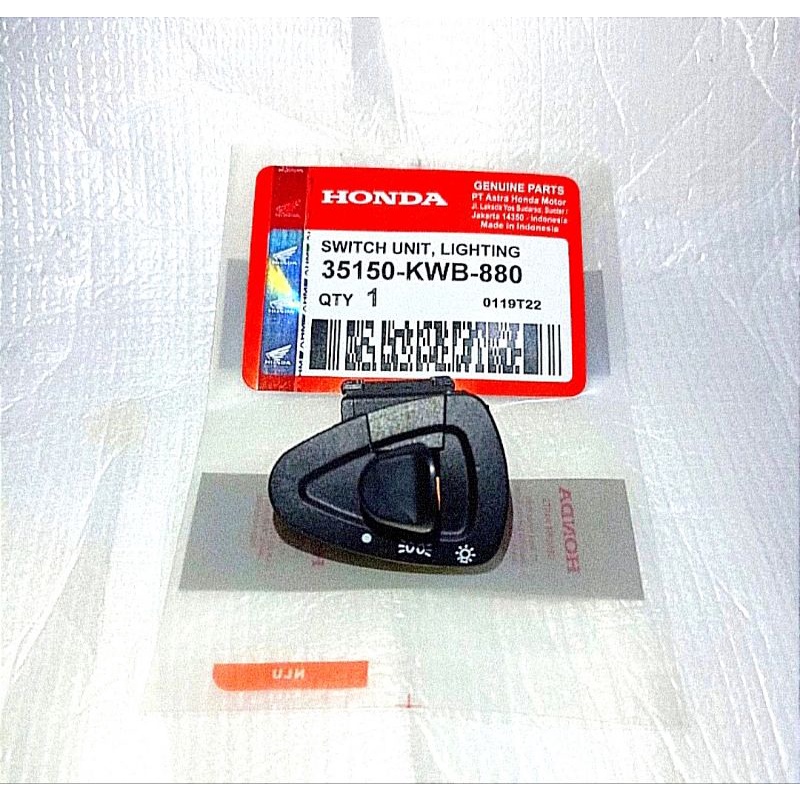 SAKLAR TOMBOL LAMPU ON /OFF HONDA  REVO ABS 110/BLADE /VARIO FI KWB ORIGINAL