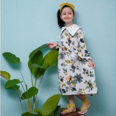 Saoirse's Hanna Bow Dress - baju floral anak perempuan