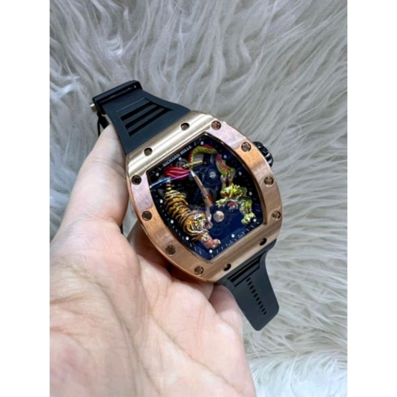 JAM TANGAN RM TIGER DRAGON POLOS MATIC SWISS CLONE 1.1 GARDE AAA