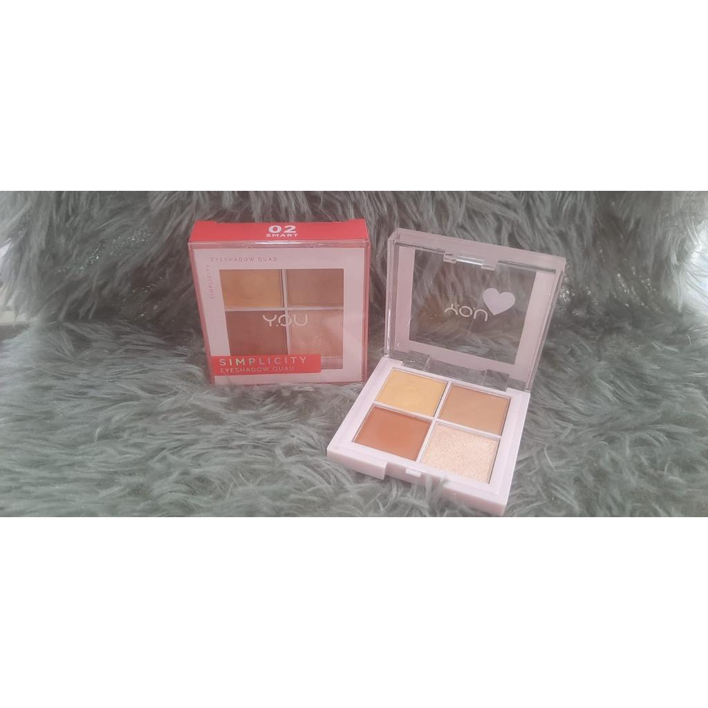 ✦SINAR✦ Y.O.U ( YOU ) - (NEW) YOU Simplicity Eyeshadow Quad - Eyeshadow Pigmented - Eyeshadow 4 warna