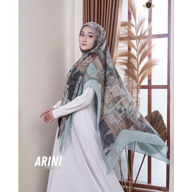 DV42WJ Thewa / Khimar Motif printing Arini Ori Thewa / Jilbab Instan Motif Ceruty Babydoll / kerudun
