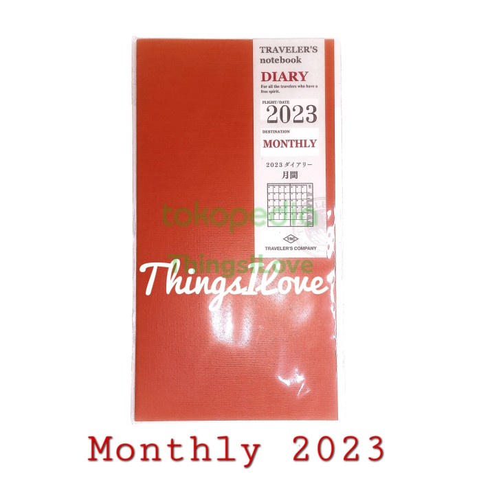 

Agenda Midori Traveler'S Notebook Refills - Monthly 2023