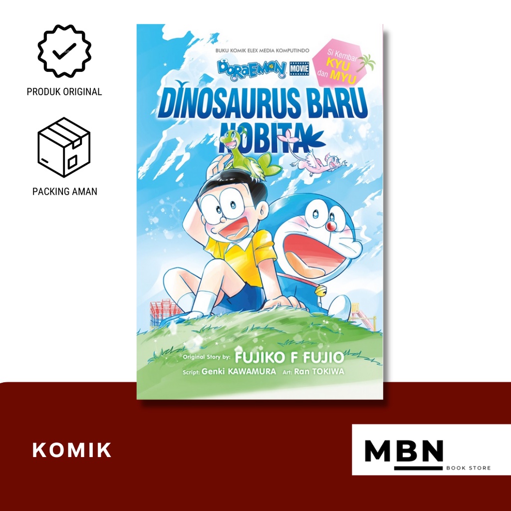 Komik DORAEMON MOVIE: DINOSAURUS BARU NOBITA SI KEMBAR KYU DAN MYU (BONUS STIKER) ori