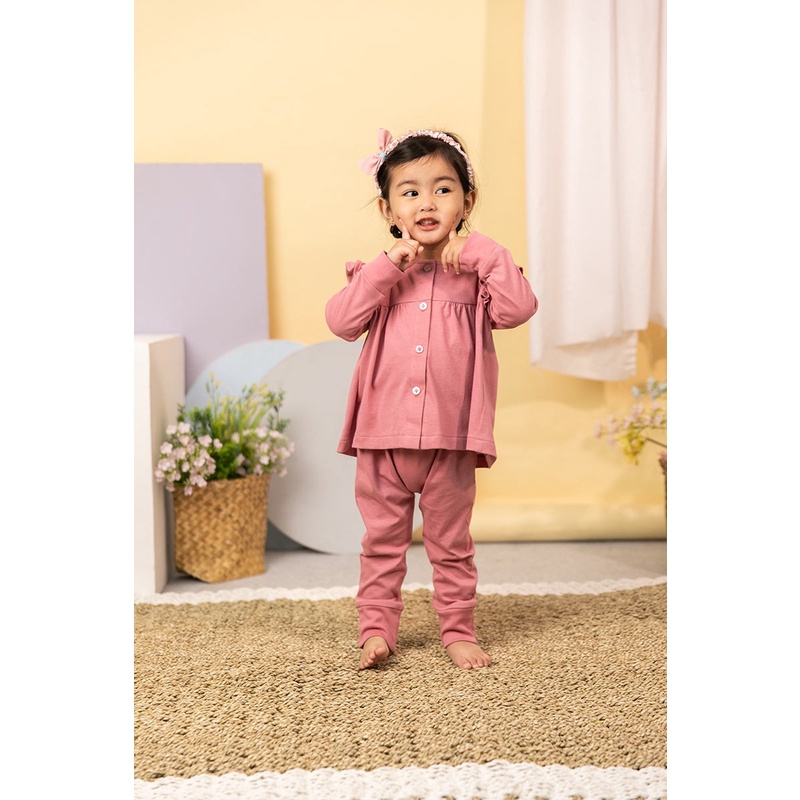 KOTTONVILLE SETELAN BAJU TIDUR PIYAMA ANAK BAYI ESSENTIALS SURI FOLDABLE PAJAMAS SET 0-2 TAHUN