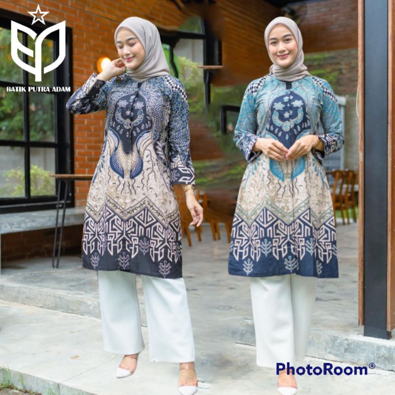 tunik batik model terbaru busui kekinian pakaian wanita baju kerja