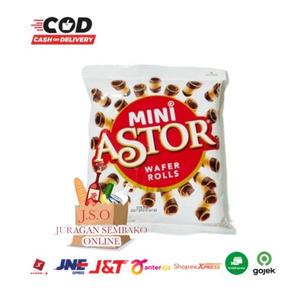 

( JSO ) Mini Astor Wafer Rolls 27gr Mini Astor Wafer Coklat Roll Snack Cemilan Anak Murah