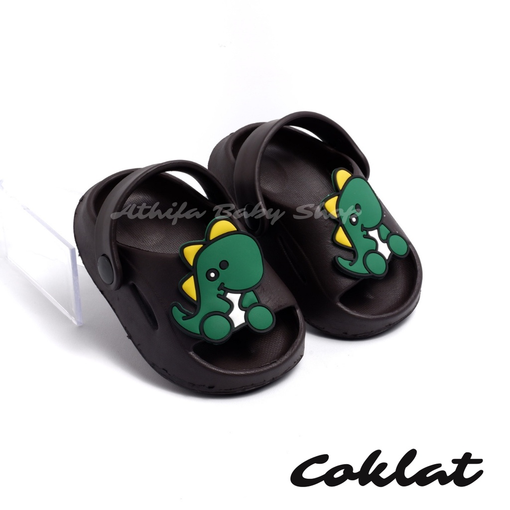 Sepatu Sandal Anak Laki Bayi Balita Usia 6 7 8 9 10 11 Bulan 1 2 3 Tahun Sendal Gunung Karakter Lelaki Spon Prewalker Phylon Ringan -Asfer Dino-