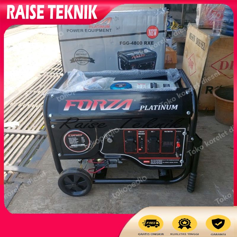 MESIN GENSET BENSIN 2500WATT FORZA FGG-4800 RXE STATER