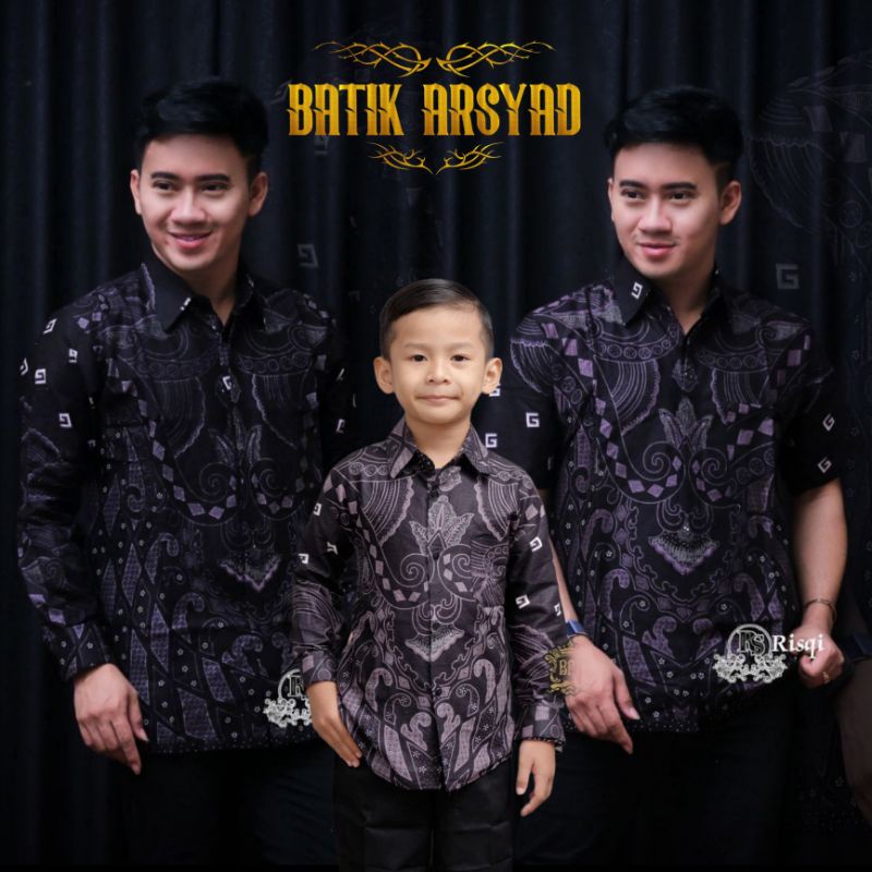 TERBARU Couple sweet || couple batik ayah dan anak cowok BATIK Motif G Kecil