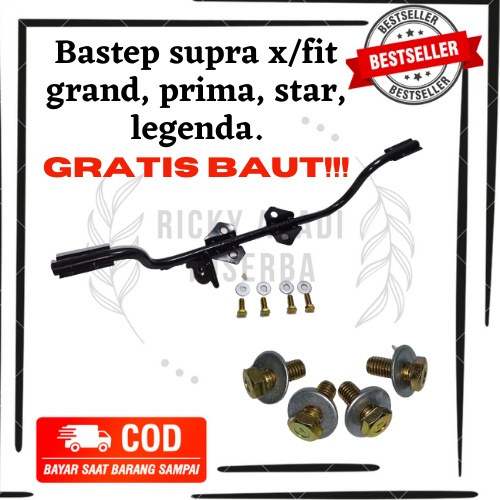 [GRATIS BAUT] Bastep Step Barstep Bustep footstep Pijakan Injakan Kaki Depan  Motor Honda Supra X Fi