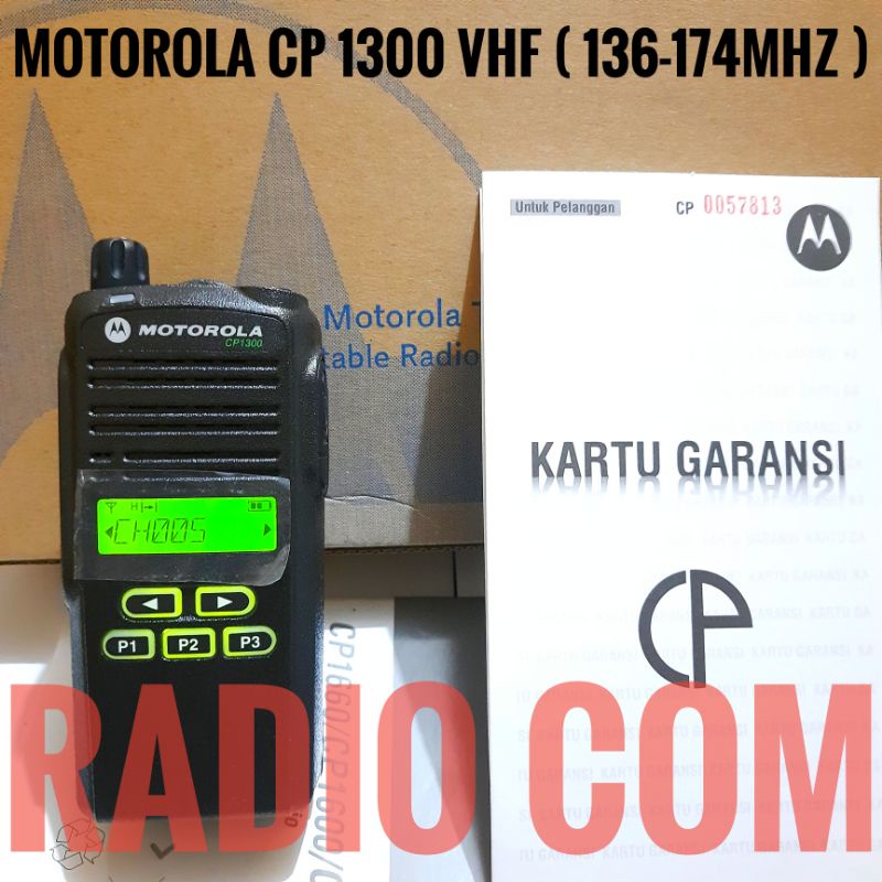 HT MOTOROLA CP1300 VHF 136-174MHZ ORI GARANSI RESMI / HT MOTOROLA CP 1300 VHF ORIGINAL