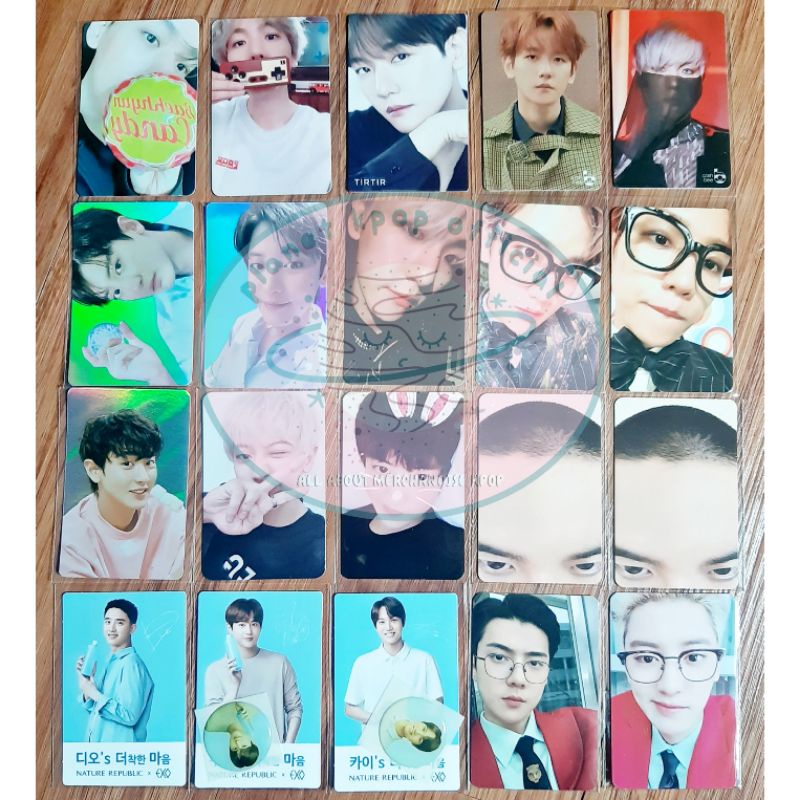 READY STOCK OFFICIAL PHOTOCARD EXO | KYUNGSOO BAEKHYUN CHANYEOL KAI SUHO SEHUN JASMERAH  JIDAT HOLO 