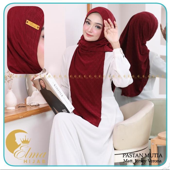 Pastan Mutia Oval Bahan Jersey Verona By Elma Hijab