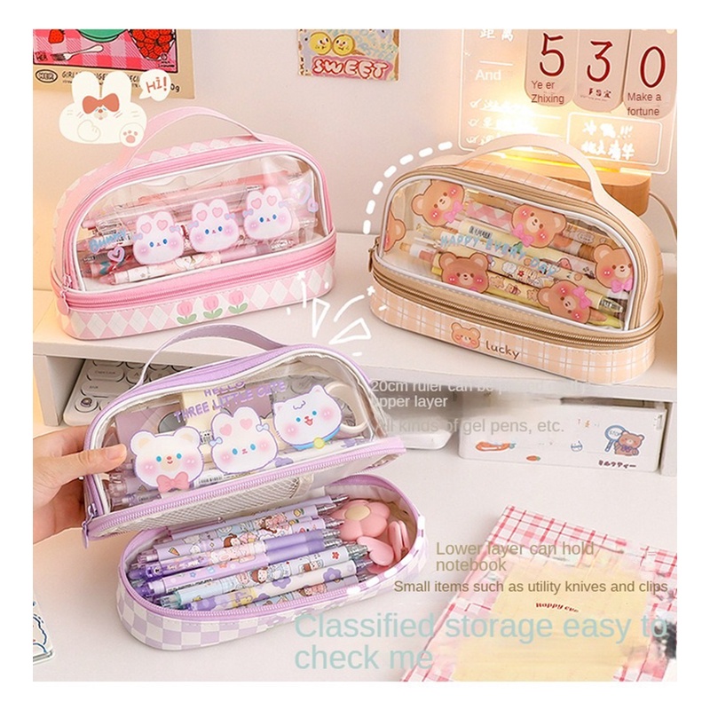 

Pencil Cases For Girl School Supplies Pencil Pouch Trousse Large Capacity Cute Pencil Case Kawaii P