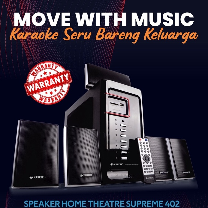 Speaker Home Theatre 5.1 channel Supreme 402