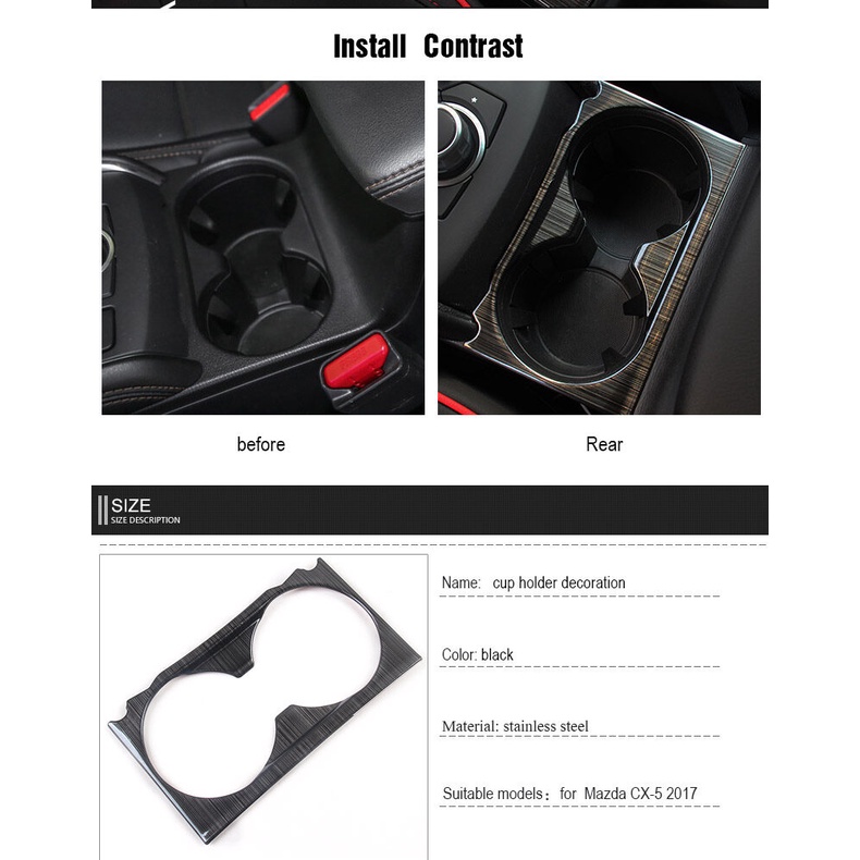 Xuming Cover panel cup holder Untuk Mazda CX-5 CX5 2018 2019