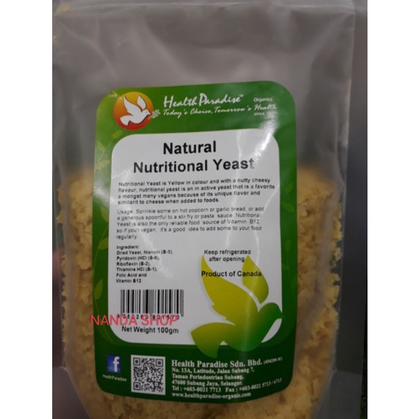 

Heath paradise Natural Nutritional yeast