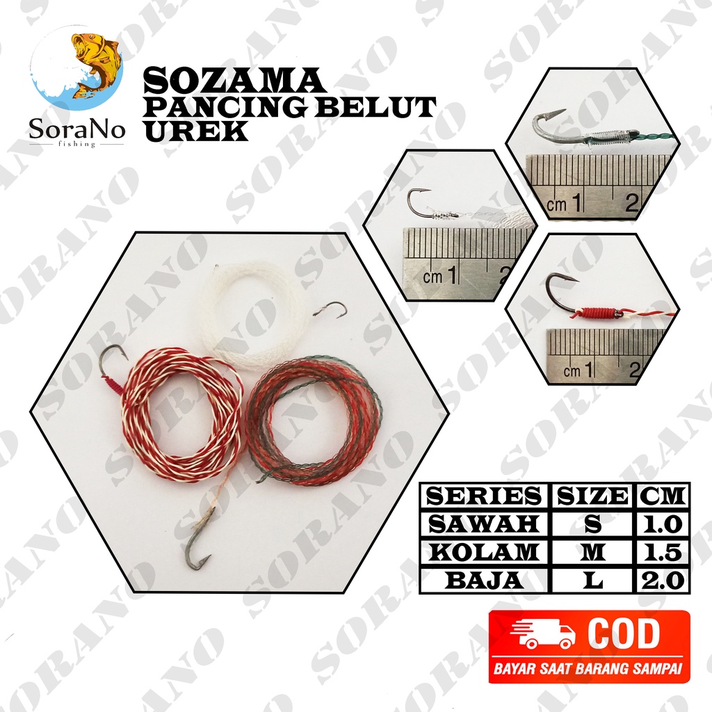 KAIL PANCING UREK BELUT SOZAMA BAJA KOLAM SAWAH ISI 2 UKURAN  S  M  L