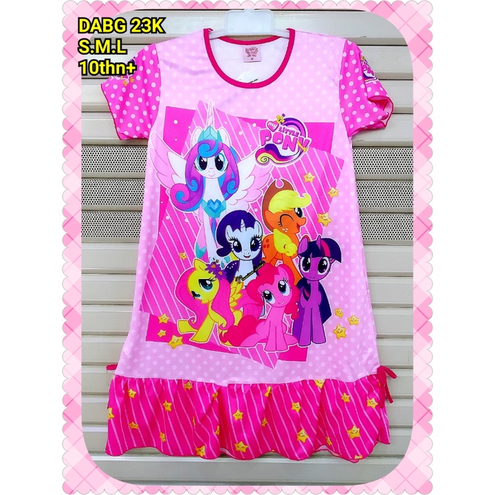 Baju dress anak perempuan little poni jumbo // daster anak perempuan //baju kuda poni // daster jumb